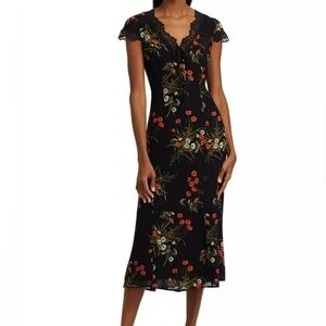 Reformation Tiffie Floral Midi Dress in Robyn